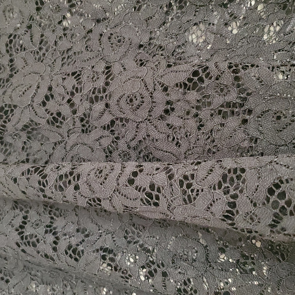 Reap What You Sew Crafts Elegant Black Lace Women's Blouse - Picture 4 of 16